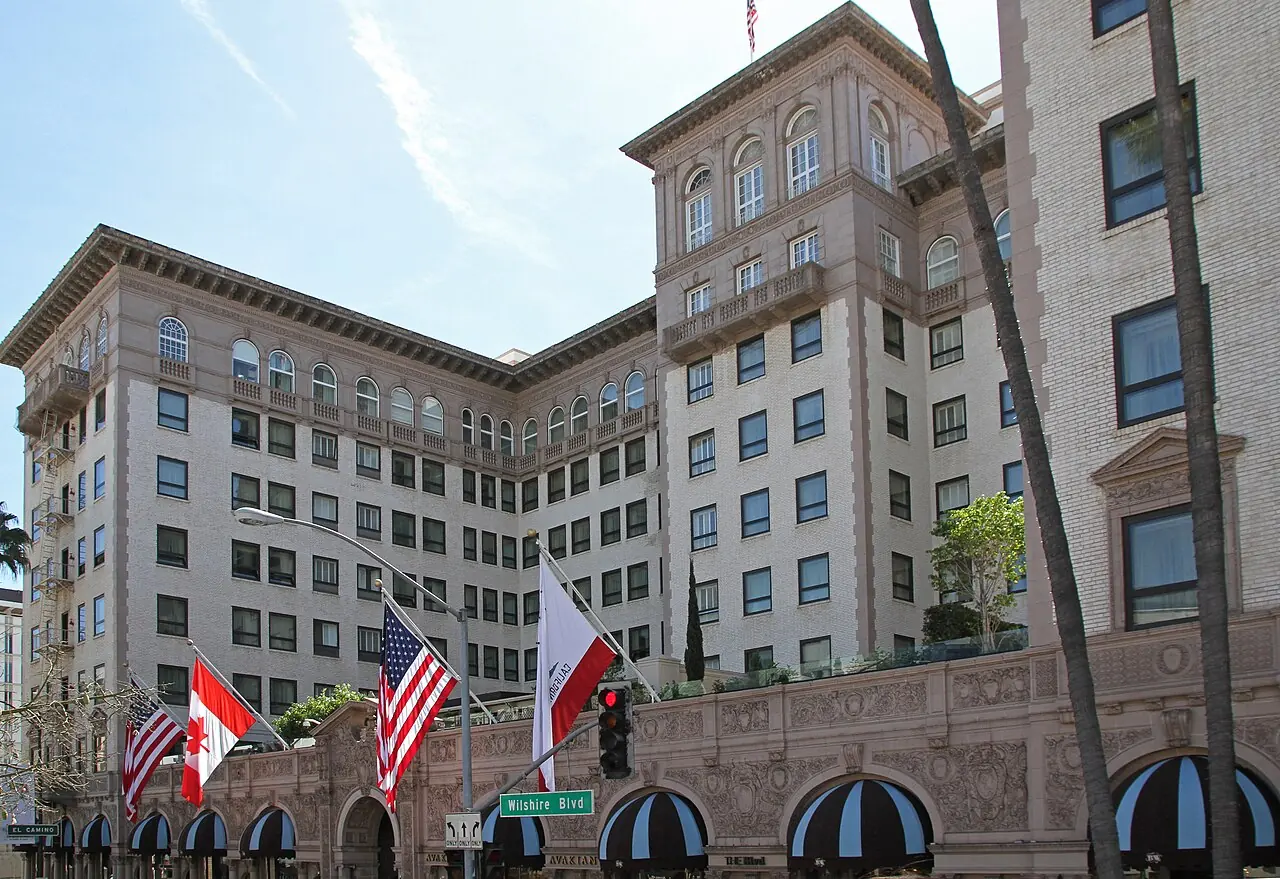 The Beverly Wilshire Hotel in Beverly Hills, California.